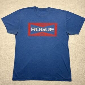 Rogue Fitness Workout Crossfit T-Shirt Blue Men's Size Large